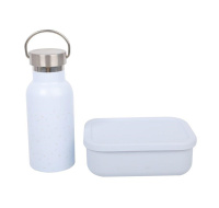 Svačinový set pro děti (láhev+box) - modrý