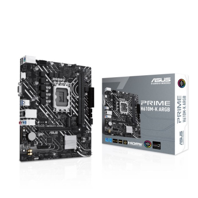 ASUS MB Sc LGA1700 PRIME H610M-K ARGB, Intel H610, 2xDDR5, 1xHDMI, 1xVGA, mATX