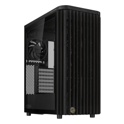 ASUS case PROART PA401 WOOD TG, Mid Tower, ATX, 1xUSB-C Gen2x2, 2xUSB 3.0, 2x 160mm Fan, 1x 120mm Fan, černá