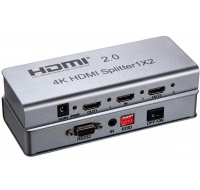 PREMIUMCORD HDMI 2.0 splitter 1-2 porty, 4K x 2K/60Hz, FULL HD, 3D