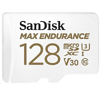 SanDisk MicroSDHC karta 128GB MAX Endurance + adaptér, 60,000 hodin