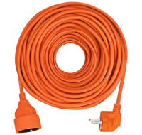Solight predlžovací kábel - spojka, 1 zásuvka, oranžová, 20m