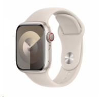 APPLE Watch Series 9 GPS + Cellular 41mm Starlight Aluminium Case with Starlight Sport Band - M/L