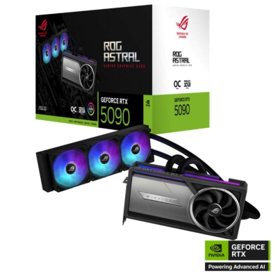 ASUS VGA NVIDIA GeForce RTX 5090 ROG ASTRAL LC 32GB OC, 32GB GDDR7, 3xDP, 2xHDMI