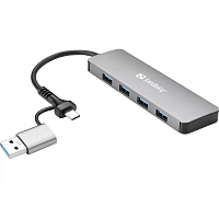 Sandberg USB-C/A to 4xUSB 3.0 Hub