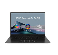 ASUS NTB Zenbook 14 (UM3406GA-OLED232W), Ryzen AI 7 445, 14" 1920 x 1200, 32GB, 1TB SSD, Radeon, W11 Home, Black