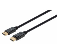 Manhattan kabel DisplayPort 1.4, DisplayPort Male na Male, 1m, černá