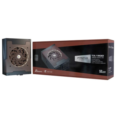 NOCTUA zdroj Seasonic 1600W PRIME TX-1600 NE, 120mm, Plně modulární, 80+ Titanium, ATX 3.1