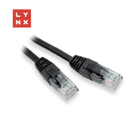 LYNX UTP patch kabel Cat5e, PVC, CCA, 7m, černý