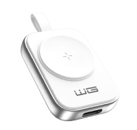 WG - Nabíjecí magnetické zařízení s USB-C pro Apple Watch, bílo stříbrná