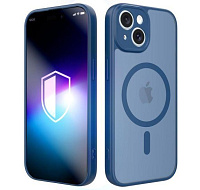 3mk ochranný kryt Misty MagCase Blue pro Apple iPhone 15