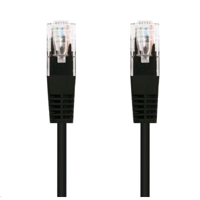 C-TECH kabel patchcord Cat5e, UTP, černý, 1m
