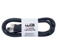 WG - Datový kabel Lightning na USB-A, 1 metr, černá