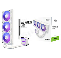 ASROCK Vodní chladič Pro White 360 ARGB, 3x120mm, LGA1851, AM5, bílá