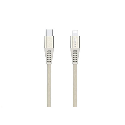 WG - Datový kabel Lightning MFi na Type-C, 1 metr, zlatá