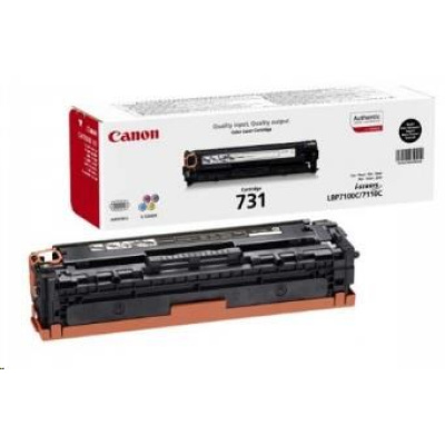 Canon TONER CRG-731BK černá pro i-SENSYS LBP7100Cn, LBP7110Cw, MF623Cn, MF628Cw, MF8230Cn, MF8280Cw (1400 str.)