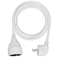 Solight prodlužovací kabel - spojka, 1 zásuvka, bílá, 3m