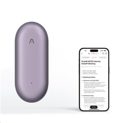 PLAUD Note Pin Purple - AI hlasový záznamník (2025)